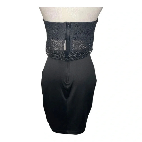 Teeze Me Black Dress Woman’s Summer Strapless - Picture 3 of 6